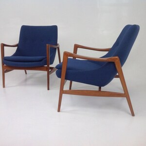 Pair of Mid century modern lounge chairs in the style of Ib Kofod-Larsen Lounge Chairs image 5