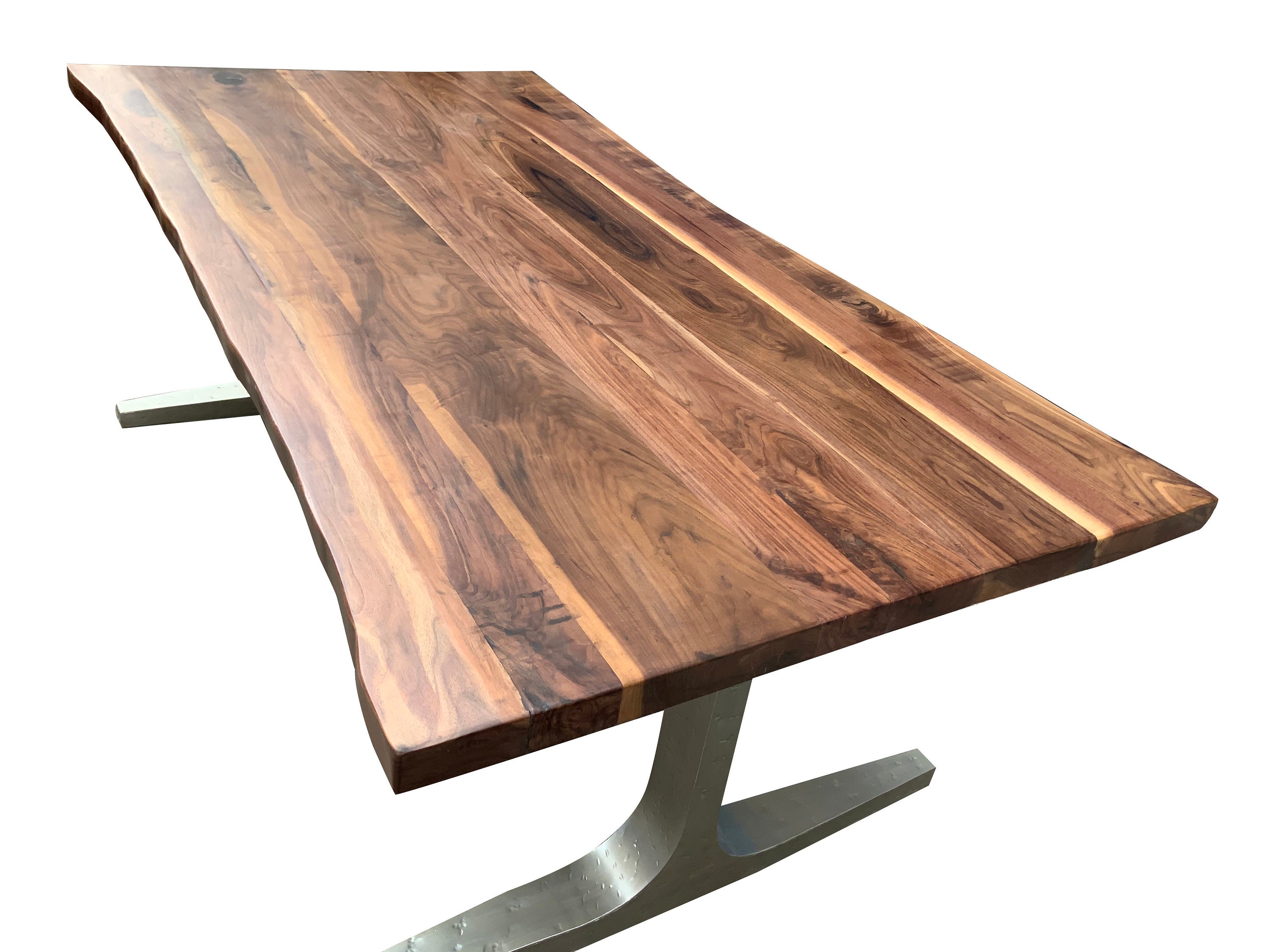 Mid-century Modern Solid Walnut Dining Table - Etsy
