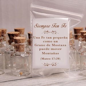 Mini Crystal Faith Bottle - Mustard Seed Spiritual Gift