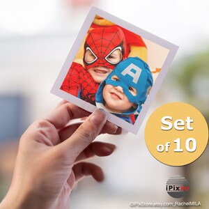 Fotos de bolsillo, mini impresión fotográfica (juego de 10), para billetera, impresiones cuadradas de 2,5 pulgadas, impresión de calidad en papel digital premium, *EDICIÓN GRATUITA