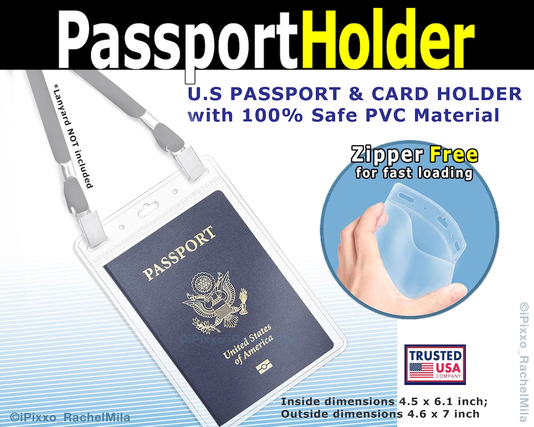 Less Id Card Clear PVC Passport & Card Holder: Zipper-less ID Badge - Etsy