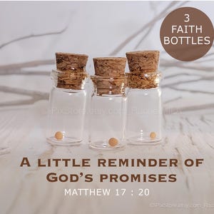 Mini Mustard Seed Bottle Set: Faith & Hope Reminder