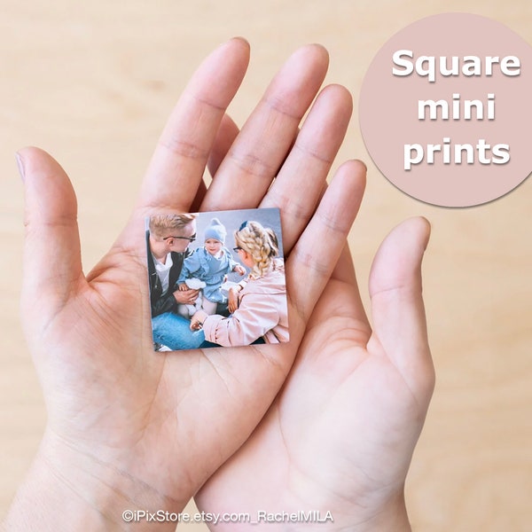 Square Mini Wallet-Size Photos, Mini Prints, Prints for Phone Case, Wallet Size photos, Quality Prints, Square Custom Prints *FREE EDITING!!