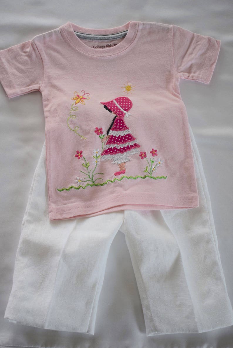 Free motion stitching embroidery _ Baby girl image 1