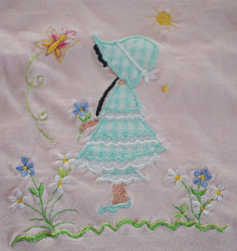 Free motion stitching embroidery _ Baby girl image 4