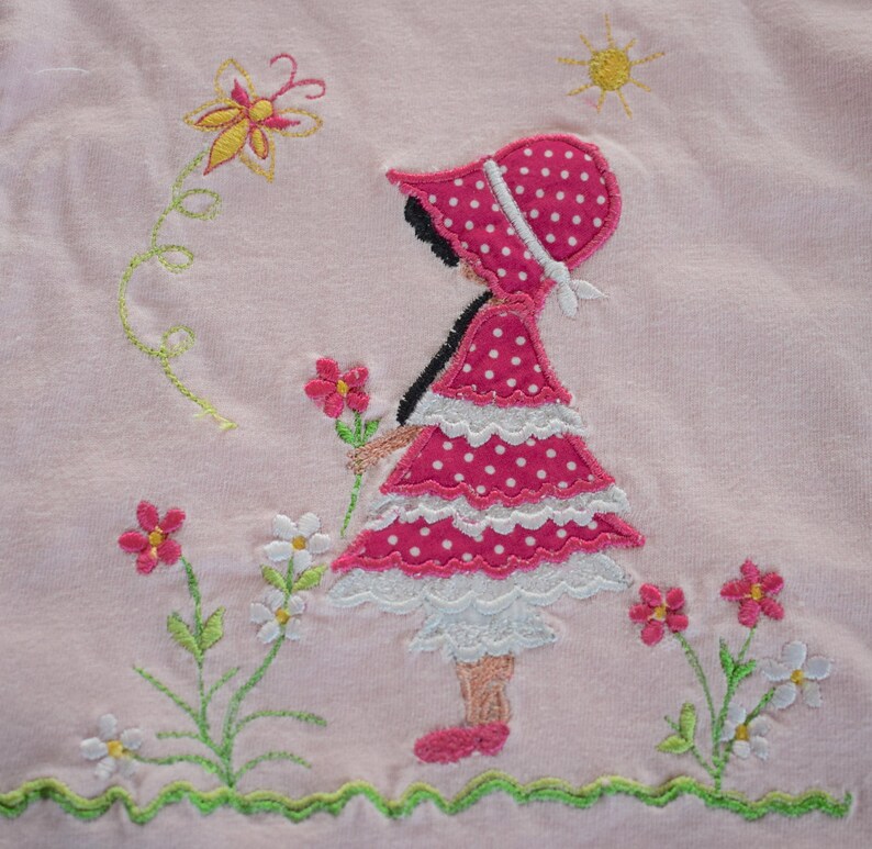 Free motion stitching embroidery _ Baby girl image 2