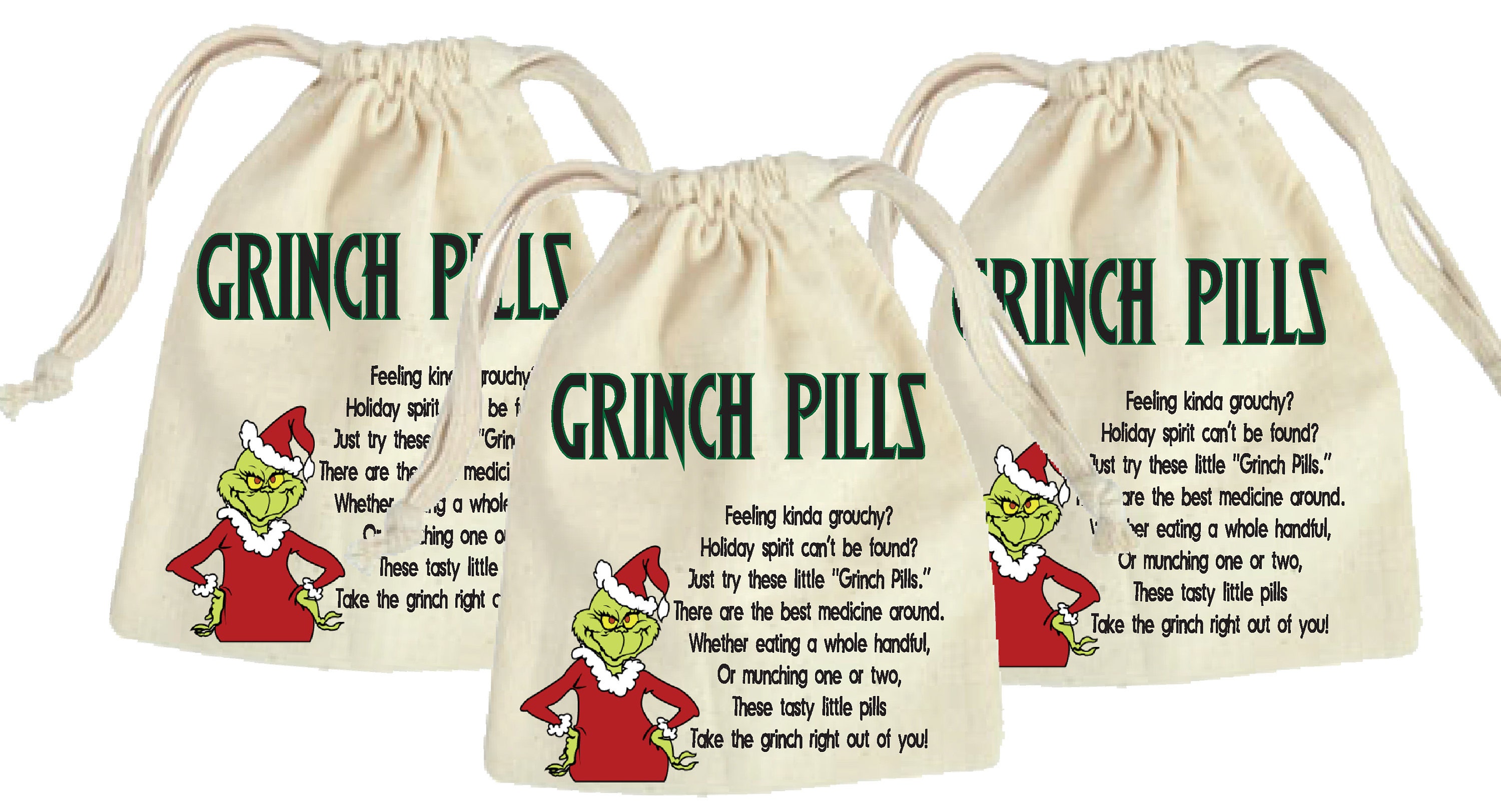 Grinch christmas party favor grinch cotton tote bag Etsy