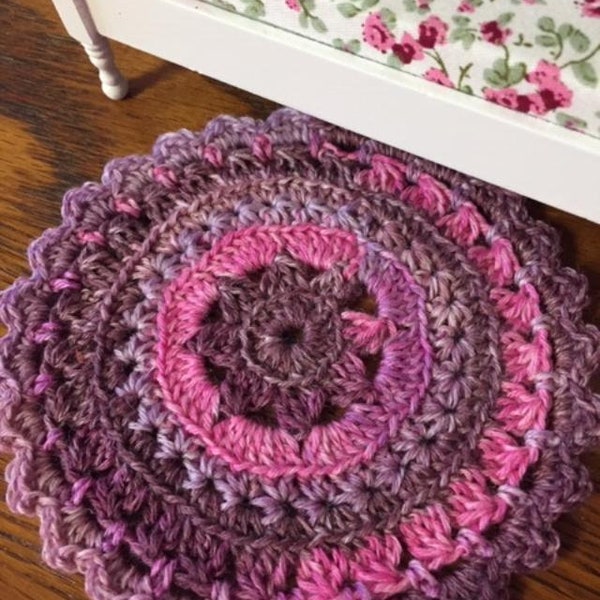 Pink Crochet Rug Etsy