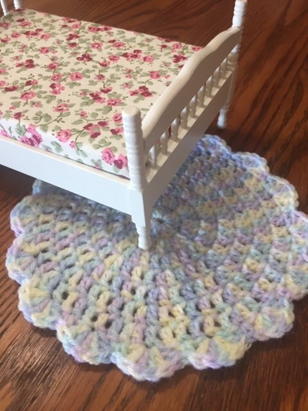Round Rainbow Dollhouse Rug - Etsy