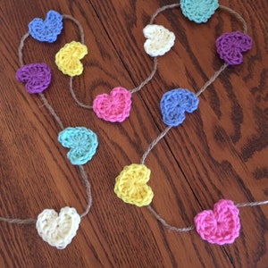 Heart Garland  Crochet Heart Bunting