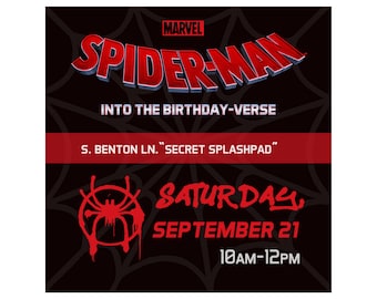 Spiderman Birthday Invitation