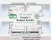 Couples Budget Spreadsheet Excel Template Family Budget Planner Google Sheets Expense Tracker Budgeting Spreadsheet Personal Finance Bundle
