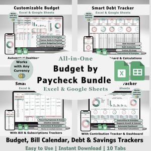 Budget by Paycheck Planner Excel Biweekly Financial Tracker Google Sheets Paycheck Budgeting Spreadsheet Template Weekly Budget Tracker Tool