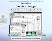 Couples Budget Spreadsheet Excel Template Family Budget Planner Google Sheets Expense Tracker Monthly Budgeting Template Financial Planner