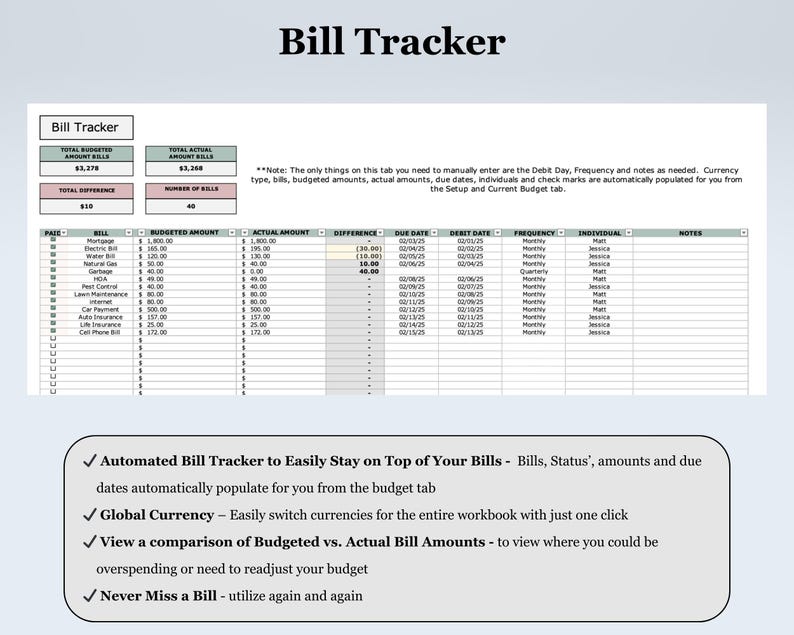 Budget by Paycheck Planner Excel Biweekly Financial Tracker Google Sheets Paycheck Budgeting Spreadsheet Template Weekly Budget Tracker Tool image 9