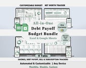 Budget Planner Debt Snowball Excel Spreadsheet Budget Tracker Google Sheets Debt & Savings Template Debt Tracker Financial Planner Bundle