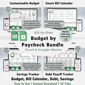 Budget nach Gehaltscheck Planer Excel Zweiwöchentlicher Financier Tracker Google Sheets Gehaltscheck Budgetierung Tabelle Vorlage Wöchentliches Budget Tracker Tool