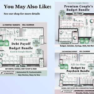 Plantilla de Excel para presupuesto de parejas, planificador de presupuesto familiar, hoja de cálculo de Google Sheets para seguimiento de gastos, plantilla de presupuesto mensual, planificador financiero imagen 20