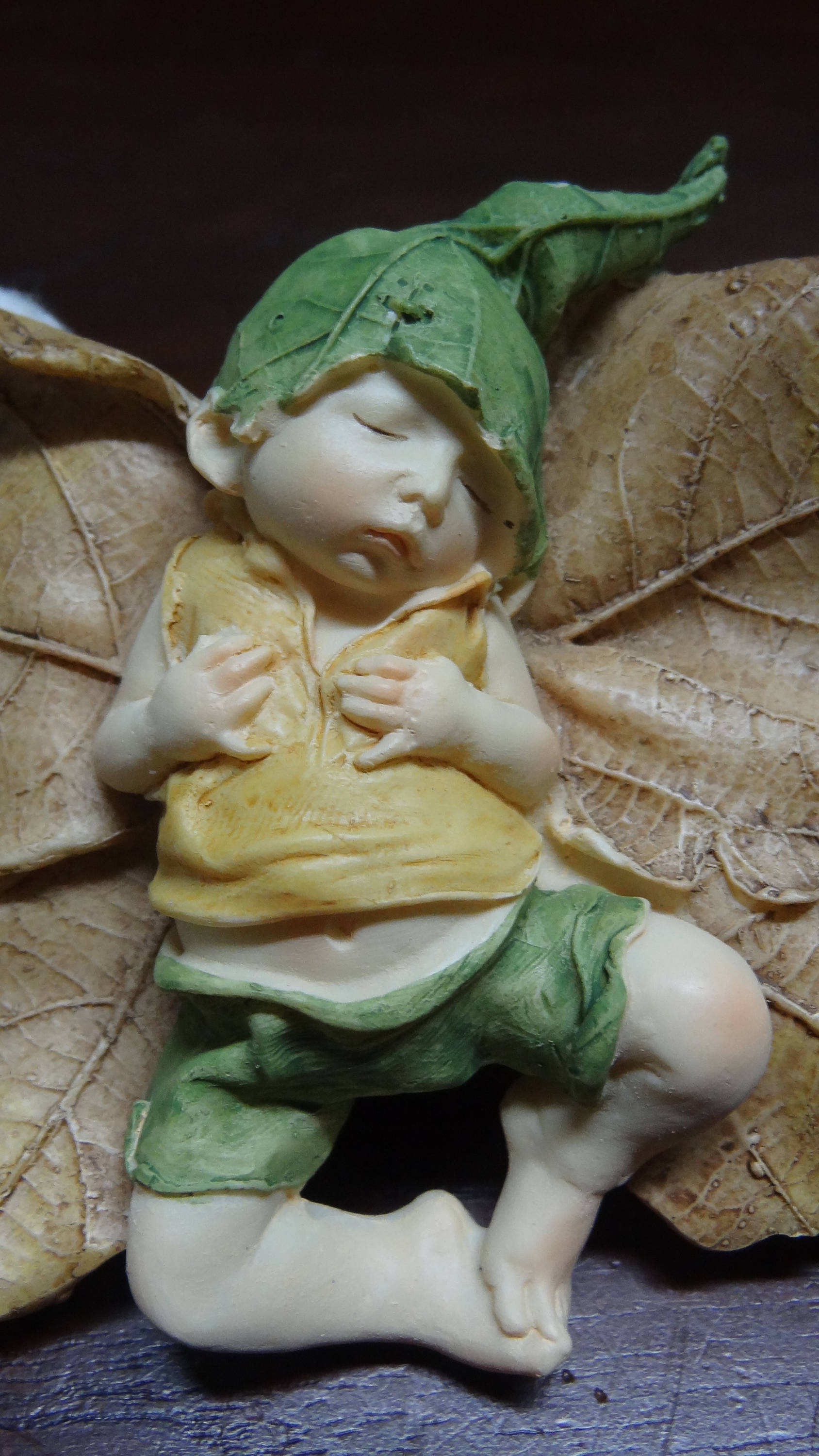 17066 Cute Baby Resin Figurine Baby Sleeping on a Leaf Etsy UK