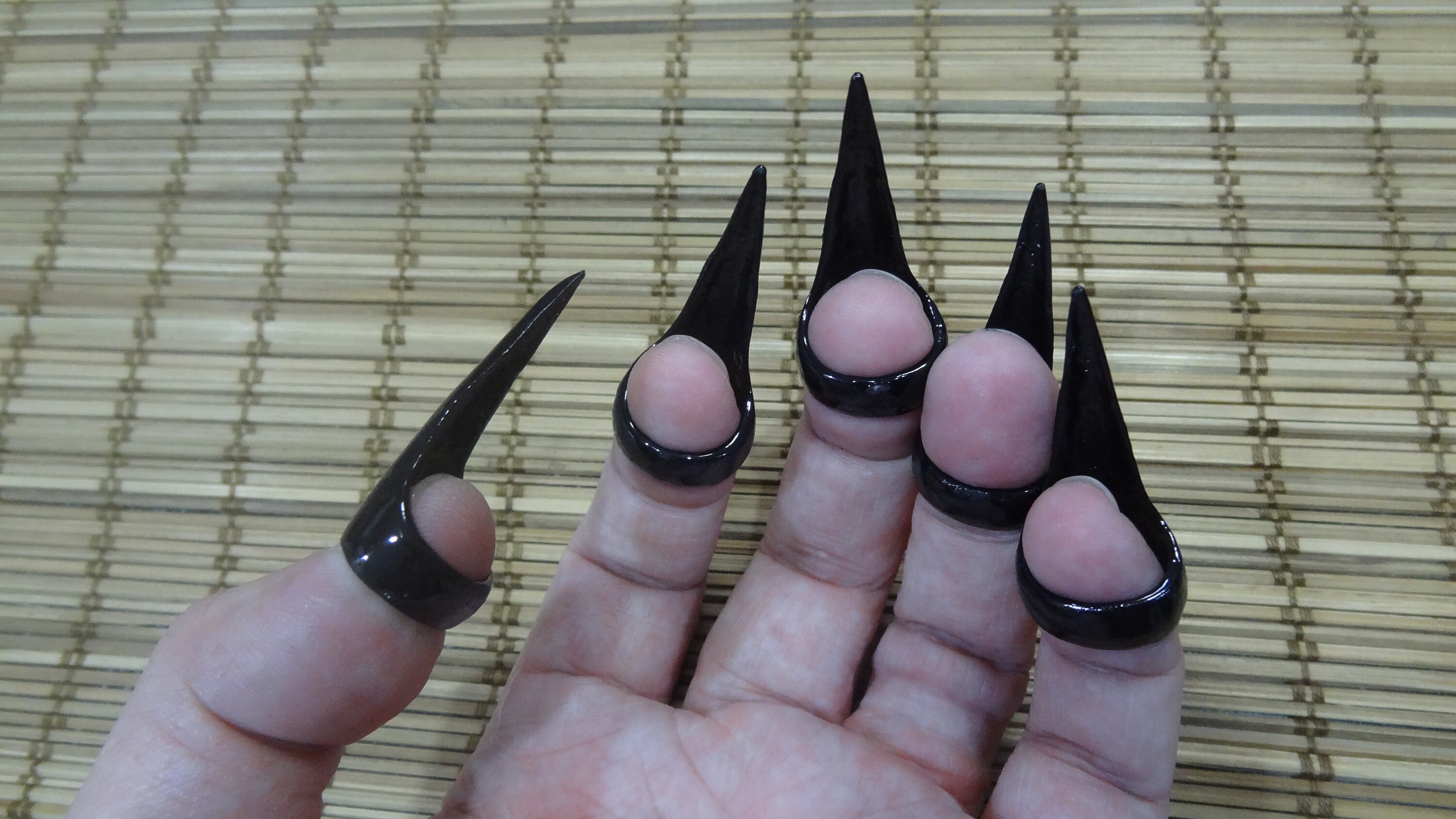 Nonadjustable Black Cat Claws Set of 5 or 10 Black Claw Etsy UK