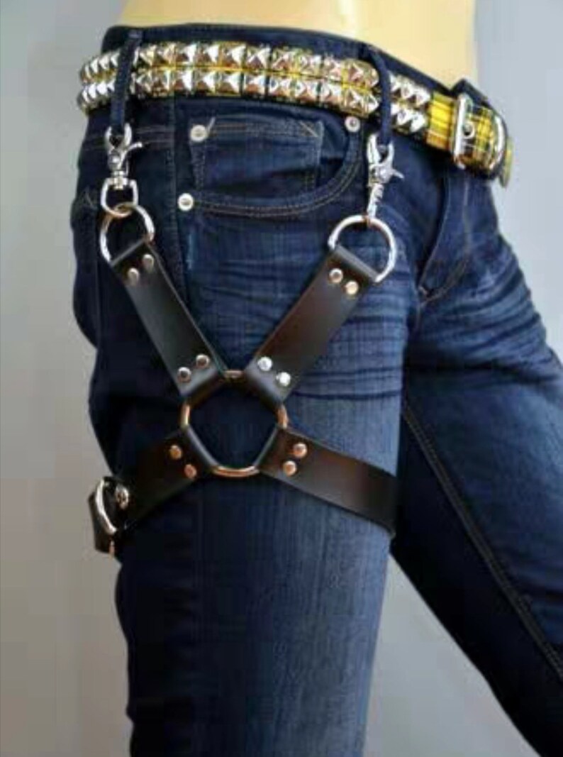 LH032 Leather Thigh / Leg Harness Brand New Erotic Harness Etsy