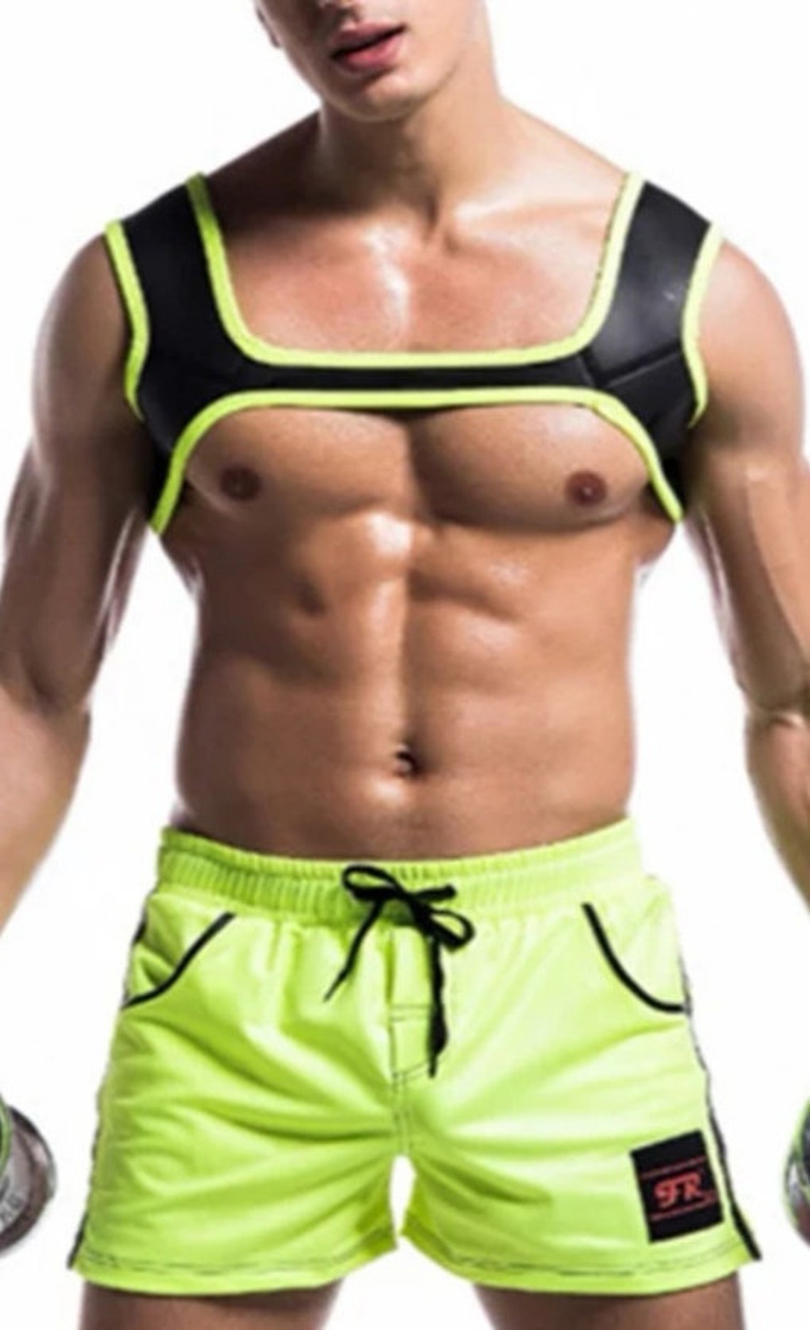 Buy LH010 Two Tone Elastic Neoprene Body Harness Brand New Erotic