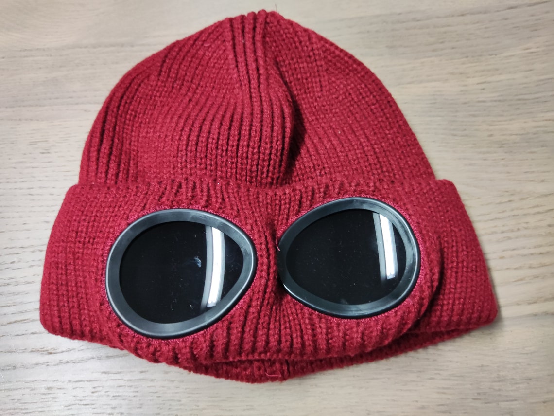 220101 Beanie With Goggles Beanie With Sun Visors Etsy