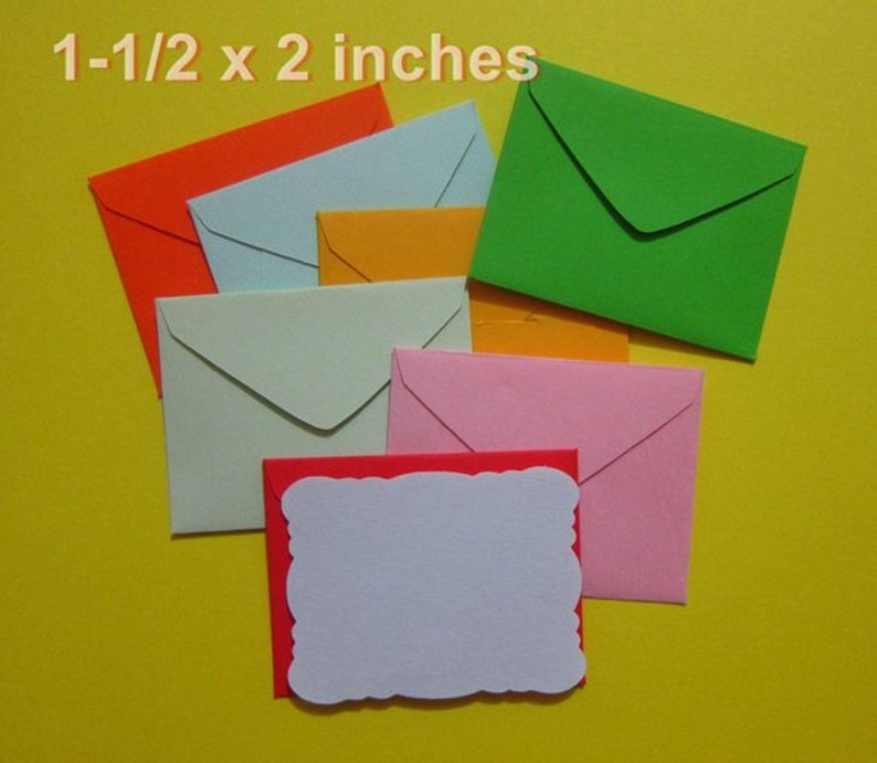 Small Color Envelopes 100 Mini Handmade 11/2 X Etsy