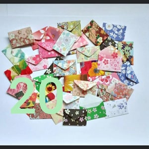 Tiny Envelopes, lovely prints, floral patterns, fairy letters elf mail, cute handmade mini miniature envelope, scrapbook junk journaling