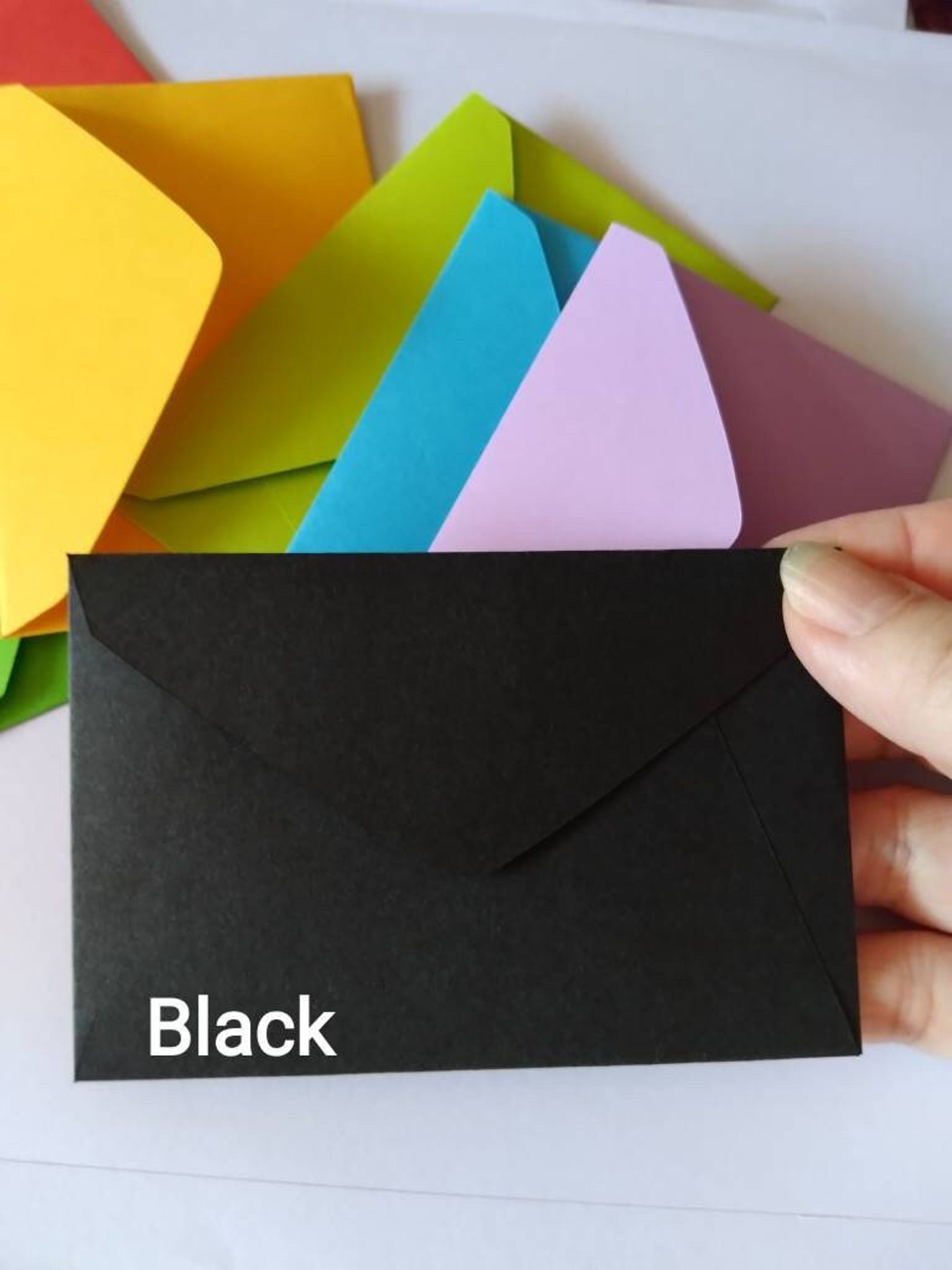 10 Mini Black Envelopes for Gift Cards 21/2 X Etsy