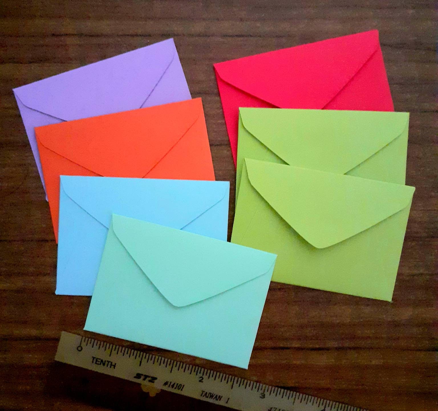 Mini Envelopes 10 25/8 x 17/8 6.8 x 4.7 cm Etsy