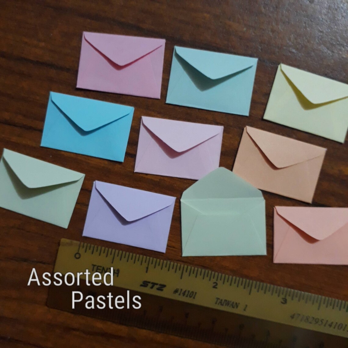Tiny Envelopes 50 Miniature Color Envelope 2 X 3 Cm Very Etsy