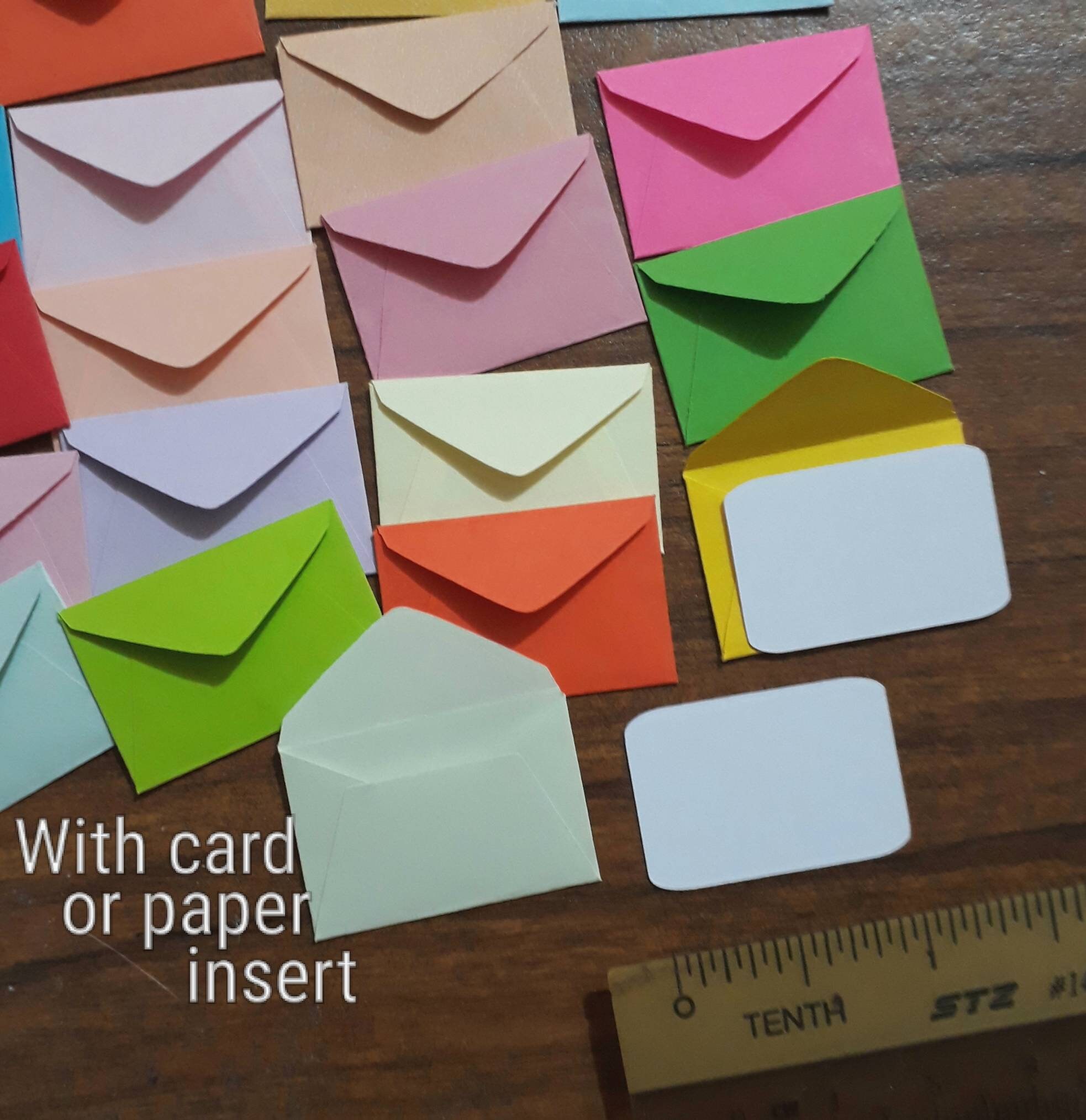 Tiny envelopes 50 miniature color envelope 2 x 3 cm very Etsy