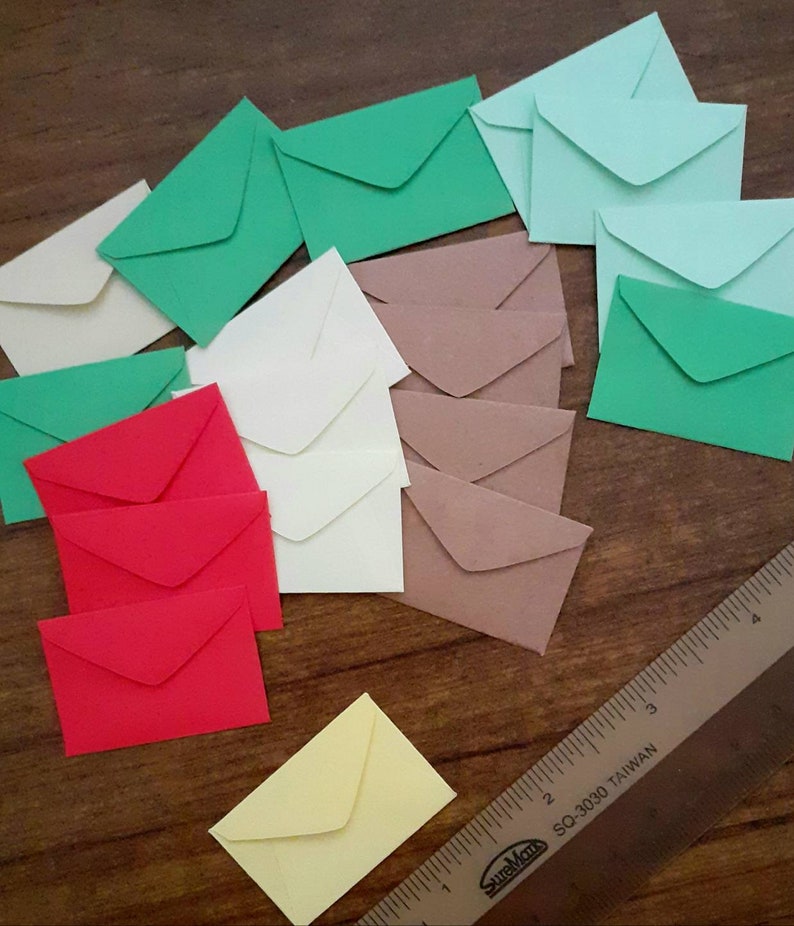 Miniature envelopes 25 very tiny color envelopes 80gsm Etsy