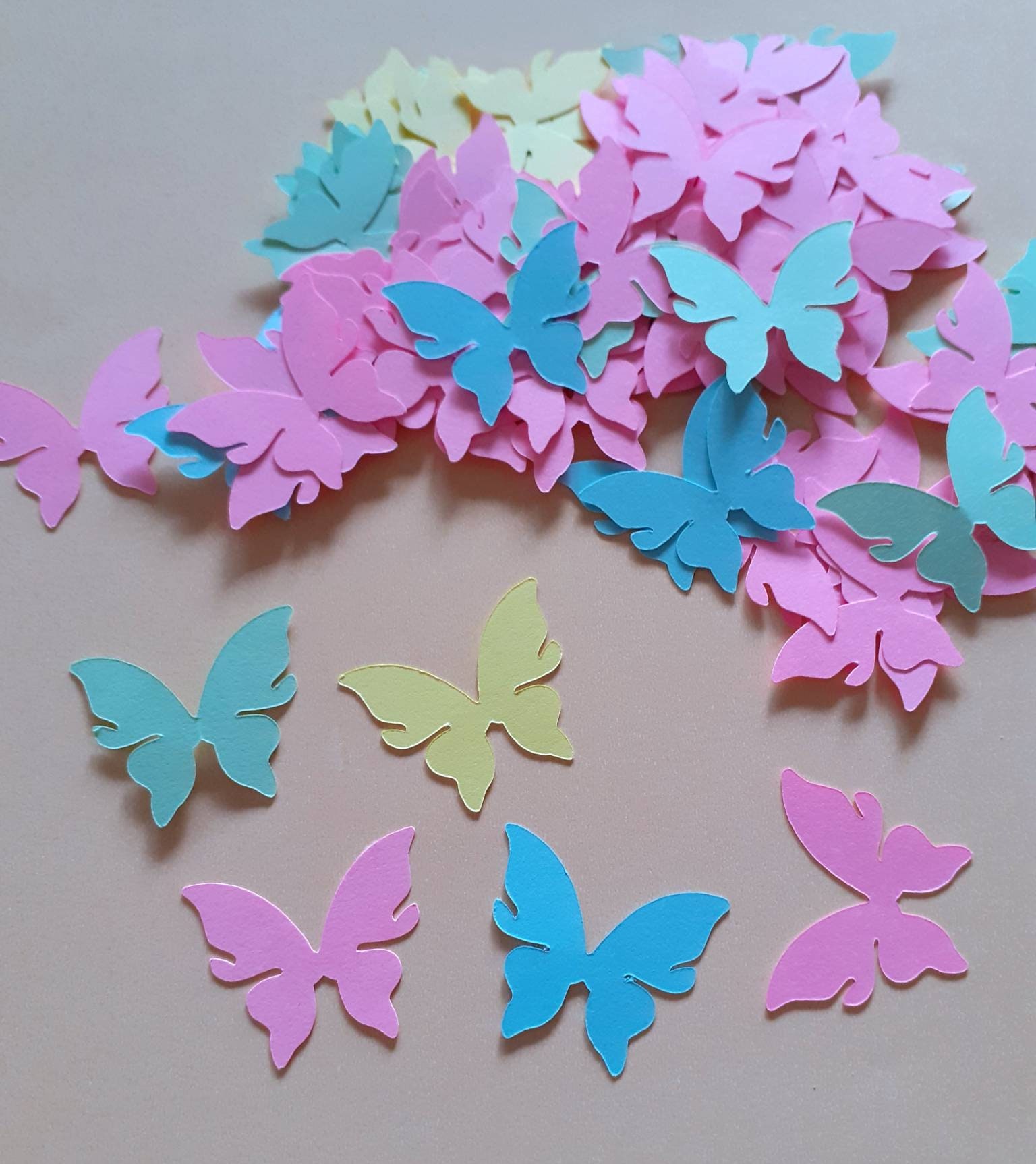 100 small butterflies die cut butterfly pastel colors 100 Etsy