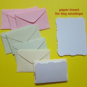 Miniature Envelopes 50 pastel colors 1 x 1-1/2 super cute TINY mini elf tooth fairy mail envelope, seed packets, dollhouse post office image 4