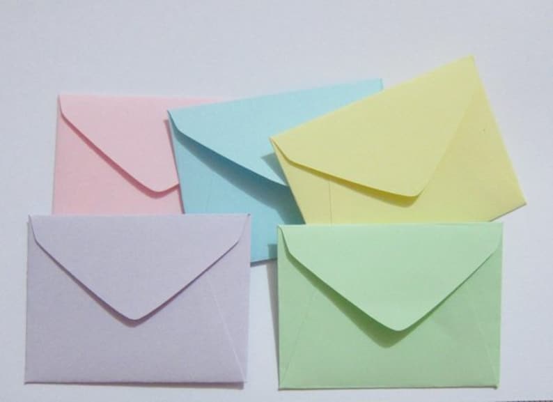 Small Color Envelopes 100 Mini Handmade 11/2 X Etsy