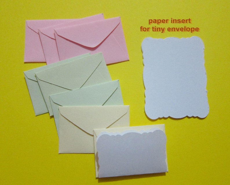 Miniature Envelopes 100 1 X 11/2, Very TINY Color Envelopes, Small
