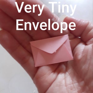 Miniature Envelopes 50 pastel colors 1 x 1-1/2 super cute TINY mini elf tooth fairy mail envelope, seed packets, dollhouse post office image 2