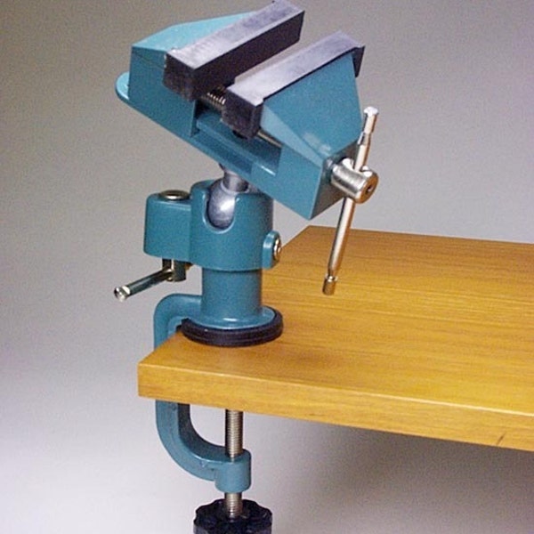 Vises Bench Swivel Vise With Clamp 3" Tabletop Vise 360 Rotate Jewelry Multiuses Wa 530-006