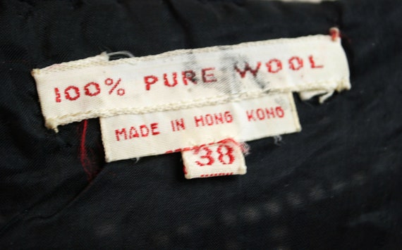 1960s "made in hong kong" vintage pure wool sequi… - image 6