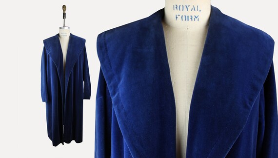 1950s opera coat | 1950s blue velvet evening jack