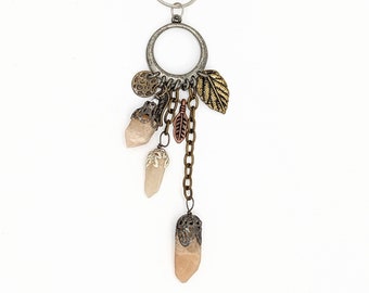 Pecos Diamonds Quartz Crystal Charm Necklace