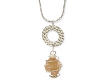 Smoky Quartz Silver Necklace, Crystal Jewelry, New Mexico Quartz Crystals, Protection Amulet