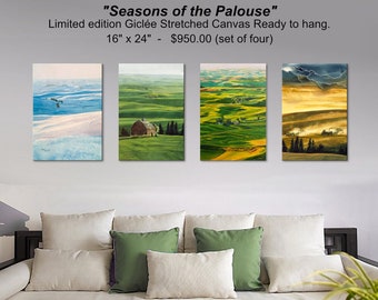 a "Seasons of the Palouse" - ltd. edition giclee reproductions of paintings of the northwest palouse country landscapes,  - by Andy Sewell