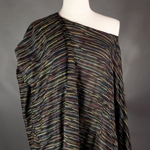 Black Multicolor Poncho Handmade Poncho Textured Poncho High Fashion Women&#39;s Fashion Fall Fashion One Size Fits All Ponchos
