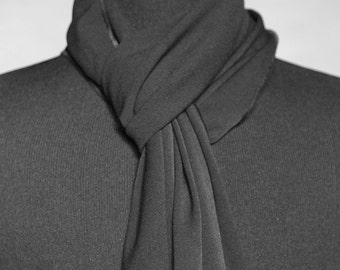 Black Scarf Long Scarves Handmade Scarves Winter Scarf Men's Scarves Elegant Scarves Neck Scarves Ladies Scarves Men's Gifts