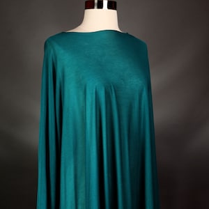 Blue Poncho Teal Blue Poncho One Size Fits All Ponchos Women&#39;s Fashion Ponchos Ladies Gifts Handmade Ponchos Elegant Ponchos