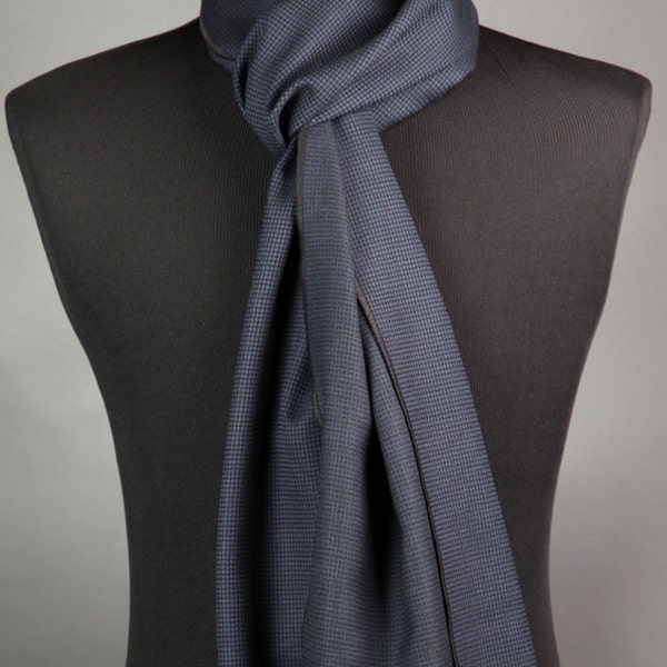 Blue Scarf Wool Scarf Men's Scarves Plaid Scarf Winter Scarf Long Scarves Elegant Scarves Neck Scarves Fashion Scarves Handmade Scarves