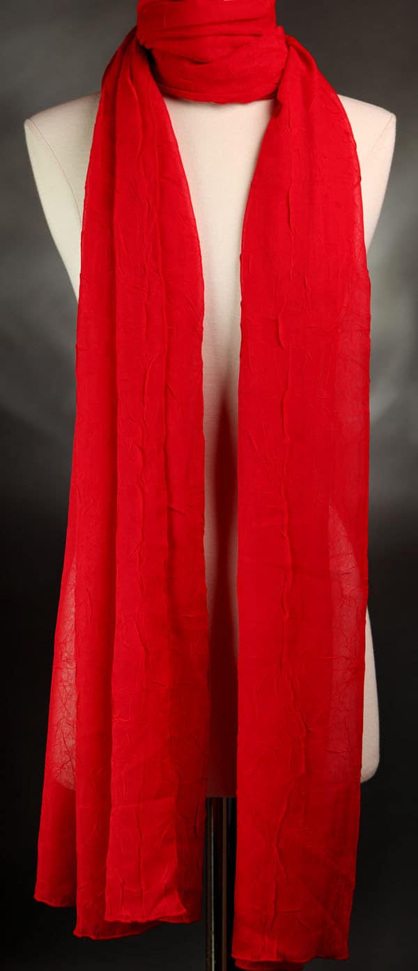 Red Scarf Long Scarves Elegant Scarf Evening Scarf Textured Scarf Women